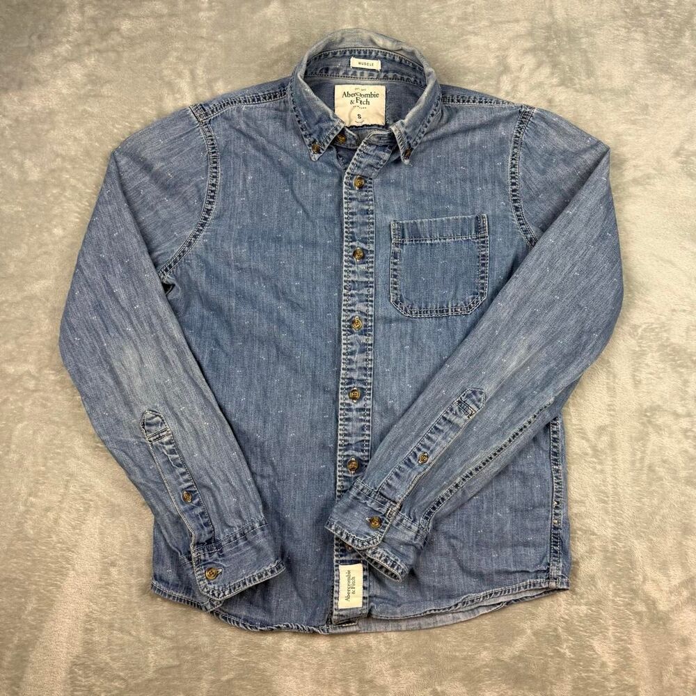Abercrombie-fitch Men's Blue Shirt